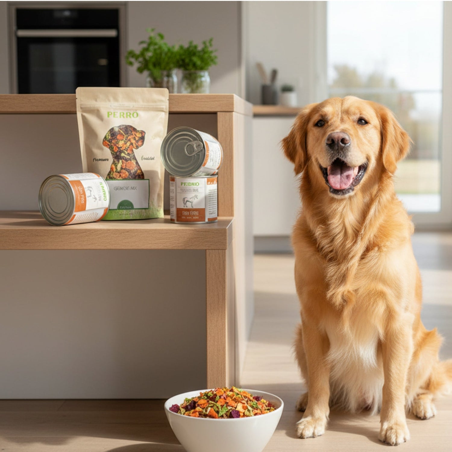 Perro Hundeflocken Gemüse Mix - Premium Nahrungsergänzung für Hunde mit natürlichen Gemüseflocken für gesunde Verdauung und Vitalität - Woofshack