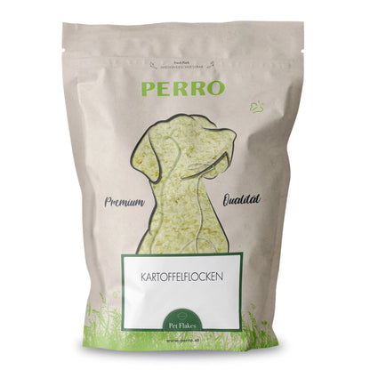 Perro Kartoffelflocken – Glutenfreie Flocken als Ergänzungsfutter für Hunde | Ideal bei Allergien, Verdauungsproblemen &amp; Eliminationsdiät