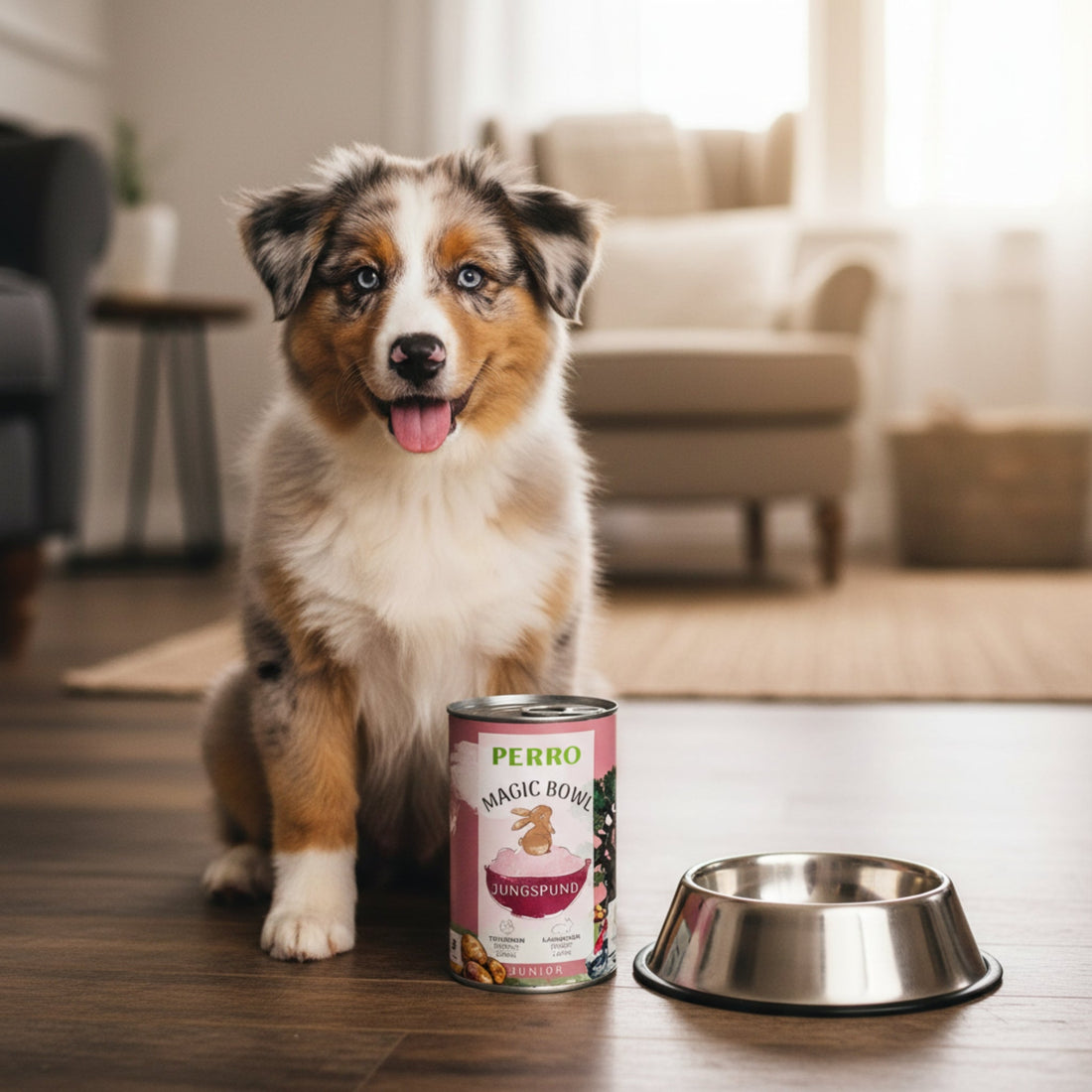 PERRO Magic Bowl Jungspund – Saftiges Nassfutter mit Truthahn &amp; Kaninchen für Welpen &amp; Junghunde | Getreidefrei, Magenfreundlich &amp; Rundum Ausgewogen - Woofshack