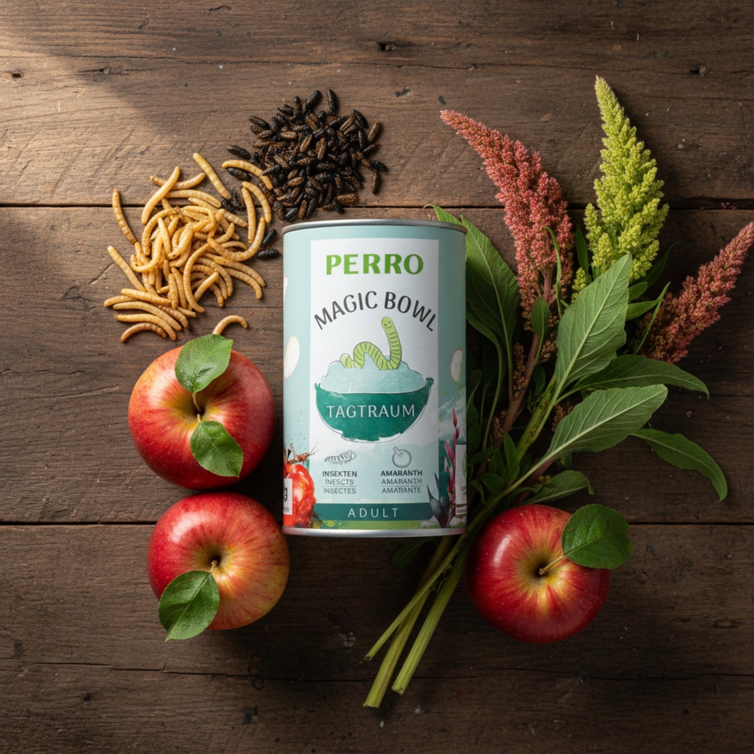 PERRO Magic Bowl Tagtraum – Getreidefrei, sanft verdaulich &amp; reich an natürlichen Nährstoffen | Insekten, Amaranth &amp; Apfel | Nassfutter für erwachsene Hunde - Woofshack