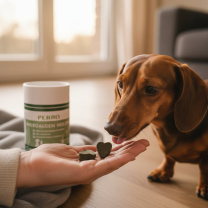 Perro Mikroalgen Herzen – Natürliche Nahrungsergänzung für Hunde &amp; Katzen | Für strahlendes Fell, starke Abwehrkräfte &amp; gesunde Verdauung - Woofshack