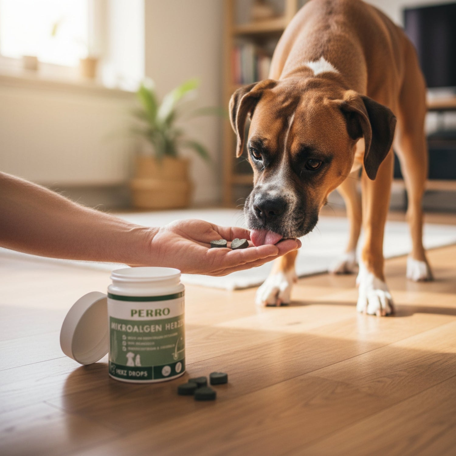 Perro Mikroalgen Herzen – Natürliche Nahrungsergänzung für Hunde &amp; Katzen | Für strahlendes Fell, starke Abwehrkräfte &amp; gesunde Verdauung - Woofshack