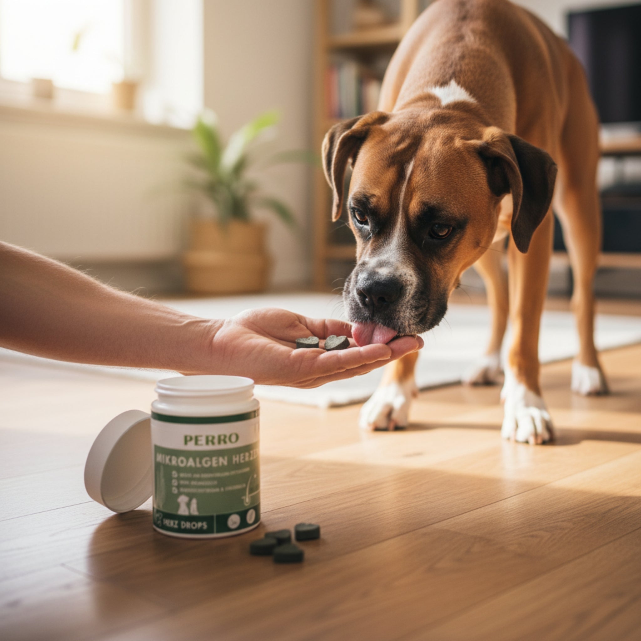 Perro Mikroalgen Herzen – Natürliche Nahrungsergänzung für Hunde &amp; Katzen | Für strahlendes Fell, starke Abwehrkräfte &amp; gesunde Verdauung - Woofshack