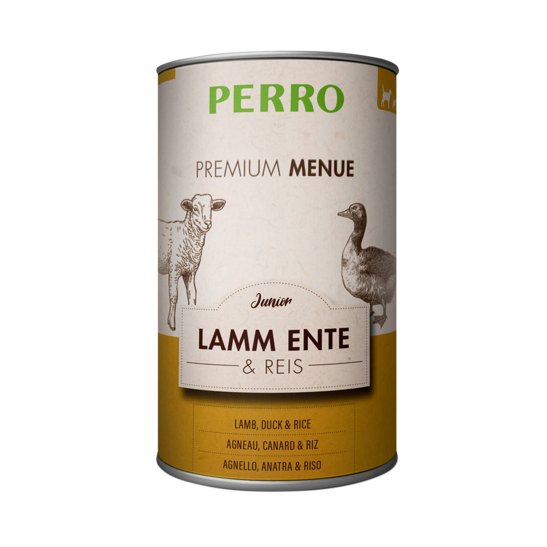 Perro Premium Menü Junior Lamm, Ente &amp; Reis - Nassfutter - Woofshack