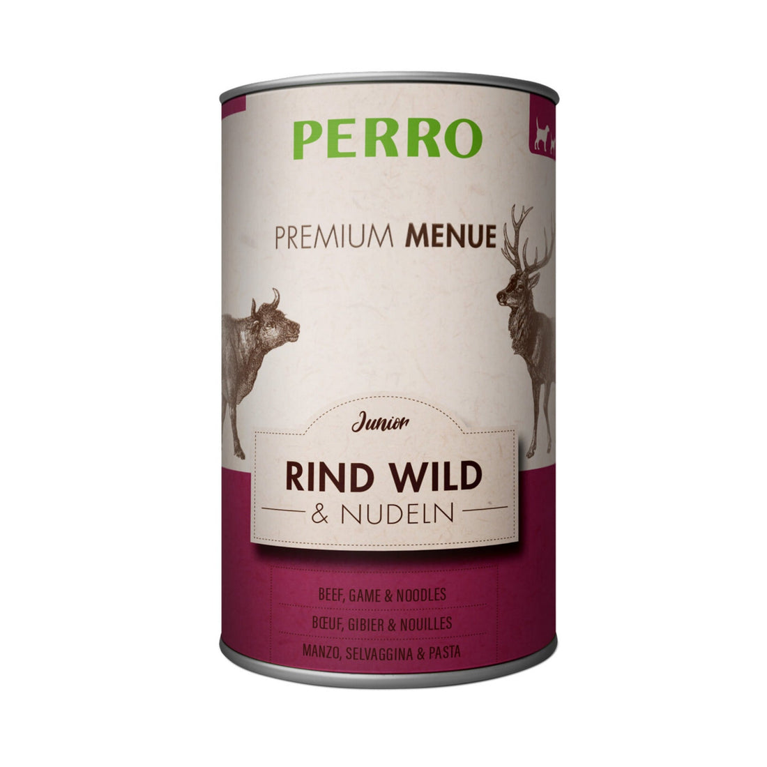 Perro Premium Menü Junior Rind, Wild &amp; Nudeln - Nassfutter - Woofshack