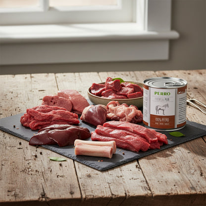 Perro Premium Pur Pferd - Hypoallergenes Hundenassfutter für Allergiker - Woofshack