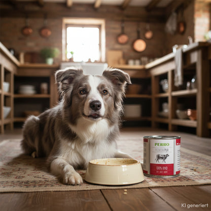Perro Premium Pur Rind Nassfutter – 100% Singleprotein für Hunde mit Allergien &amp; sensibler Verdauung – Hypoallergen, Getreidefrei &amp; Schonend