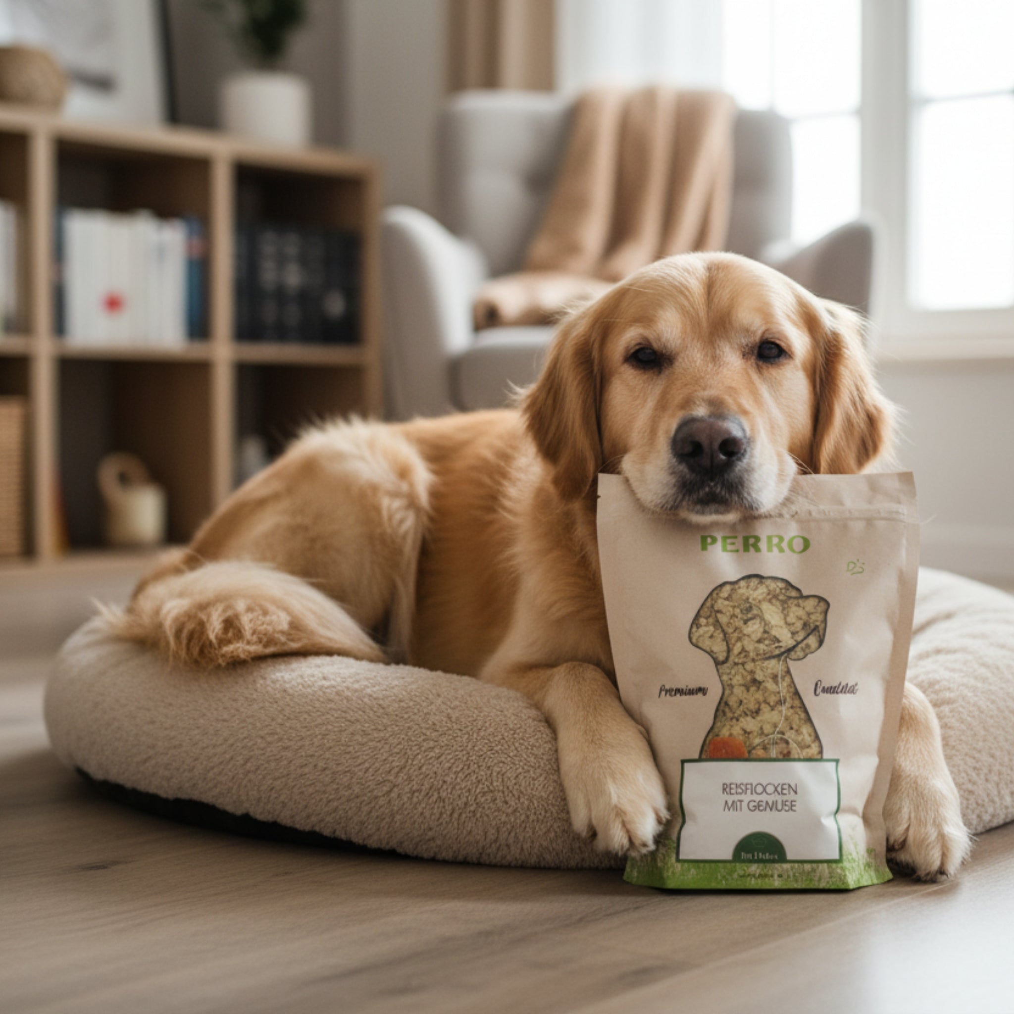 Perro Reisflocken mit Gemüse – Leicht verdauliche Schonkost für Hunde bei Magen - Darm - Problemen, Durchfall &amp; Aufbaukost - Woofshack