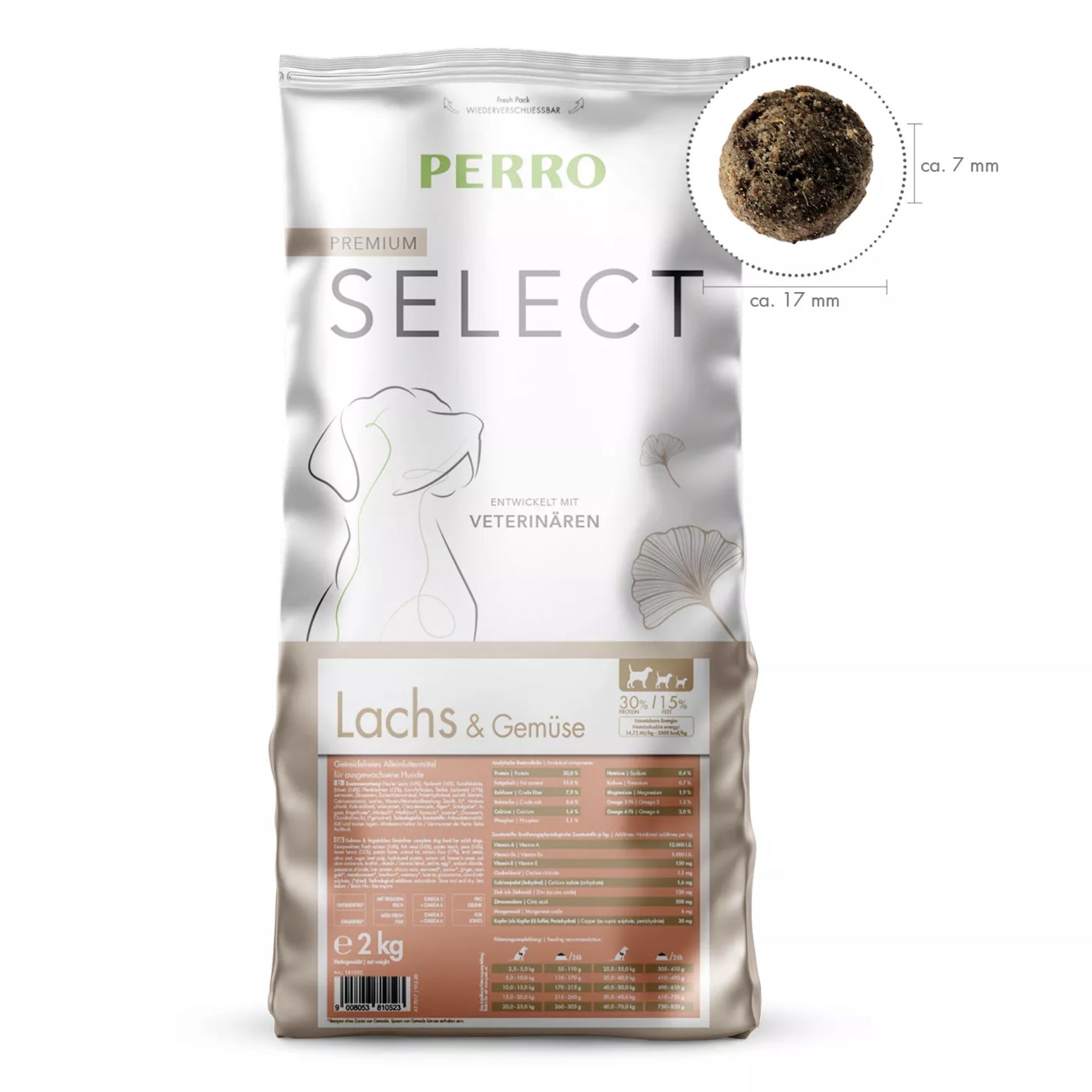 Perro Select Grainfree Lachs &amp; Gemüse - Hunde Trockenfutter - Woofshack