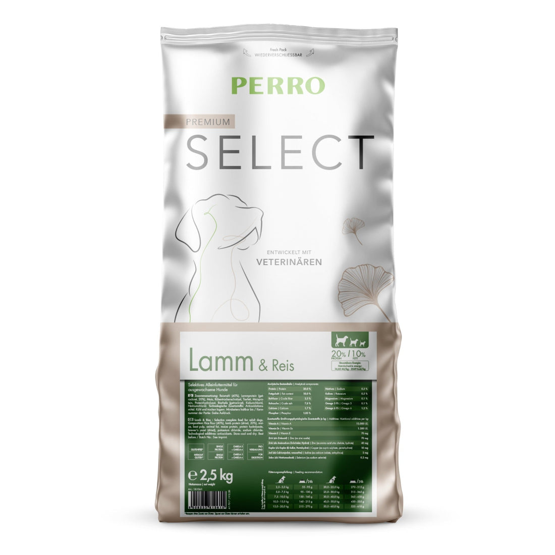 Perro Select Lamm & Reis - Hunde Trockenfutter - Woofshack