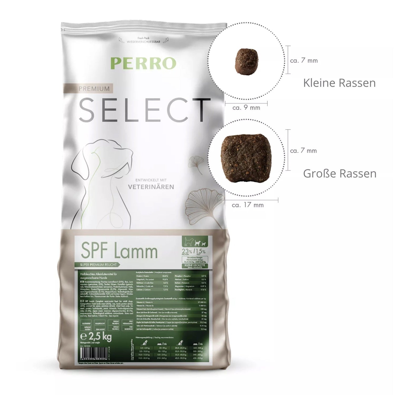 Perro Select SPF Lamm, kleine Rassen - Hunde Trockenfutter - Woofshack