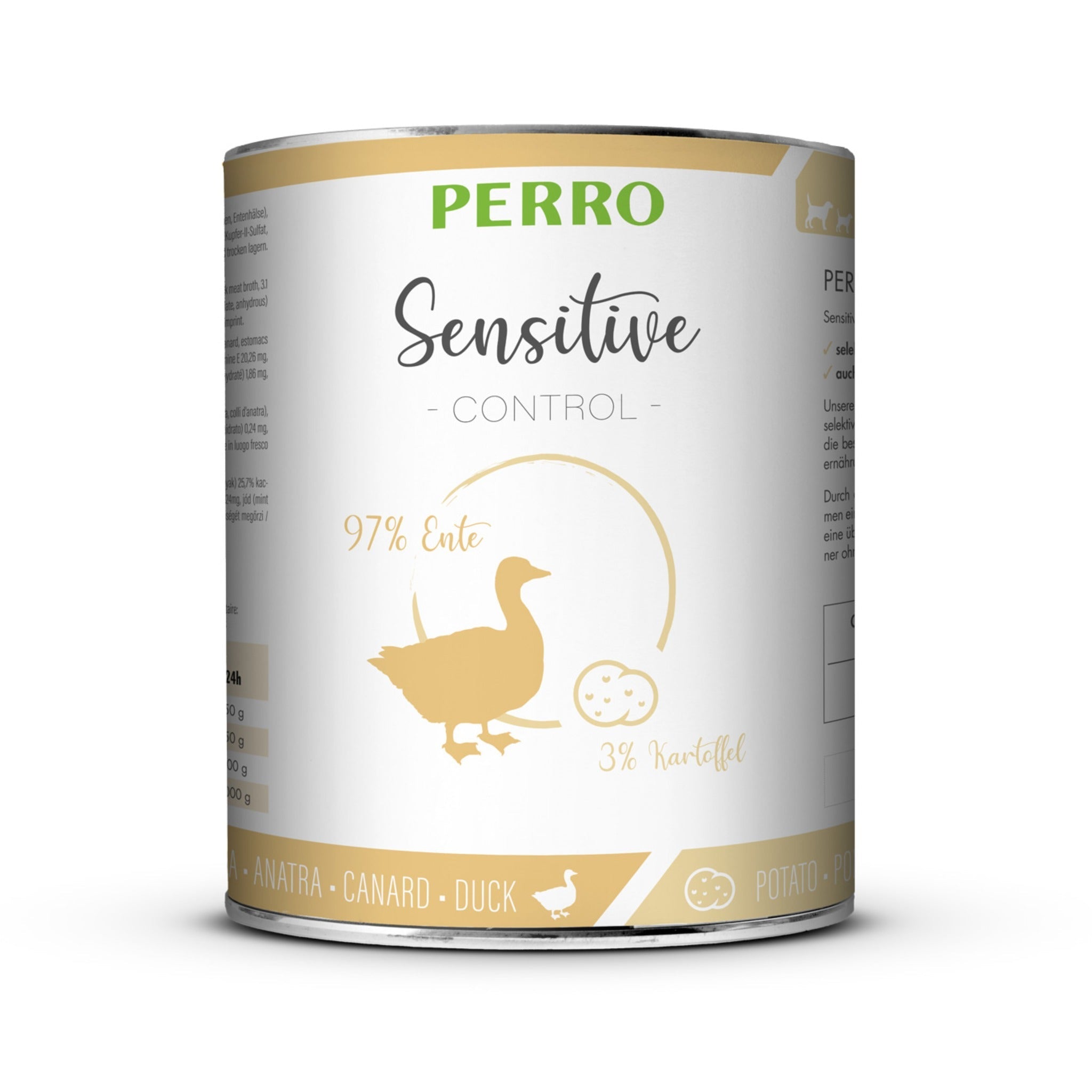 Perro Sensitive Control Ente &amp; Kartoffel - Hunde Nassfutter - Woofshack