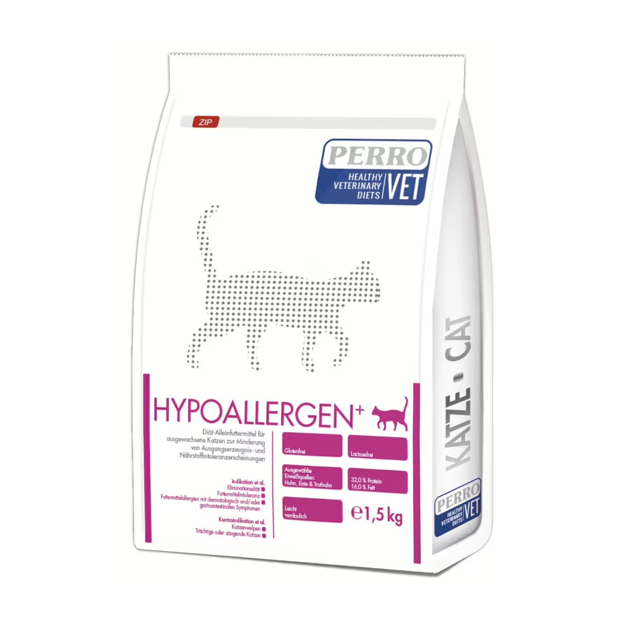 PERROVET Hypoallergen+ Diät - Katzen Trockenfutter - Woofshack