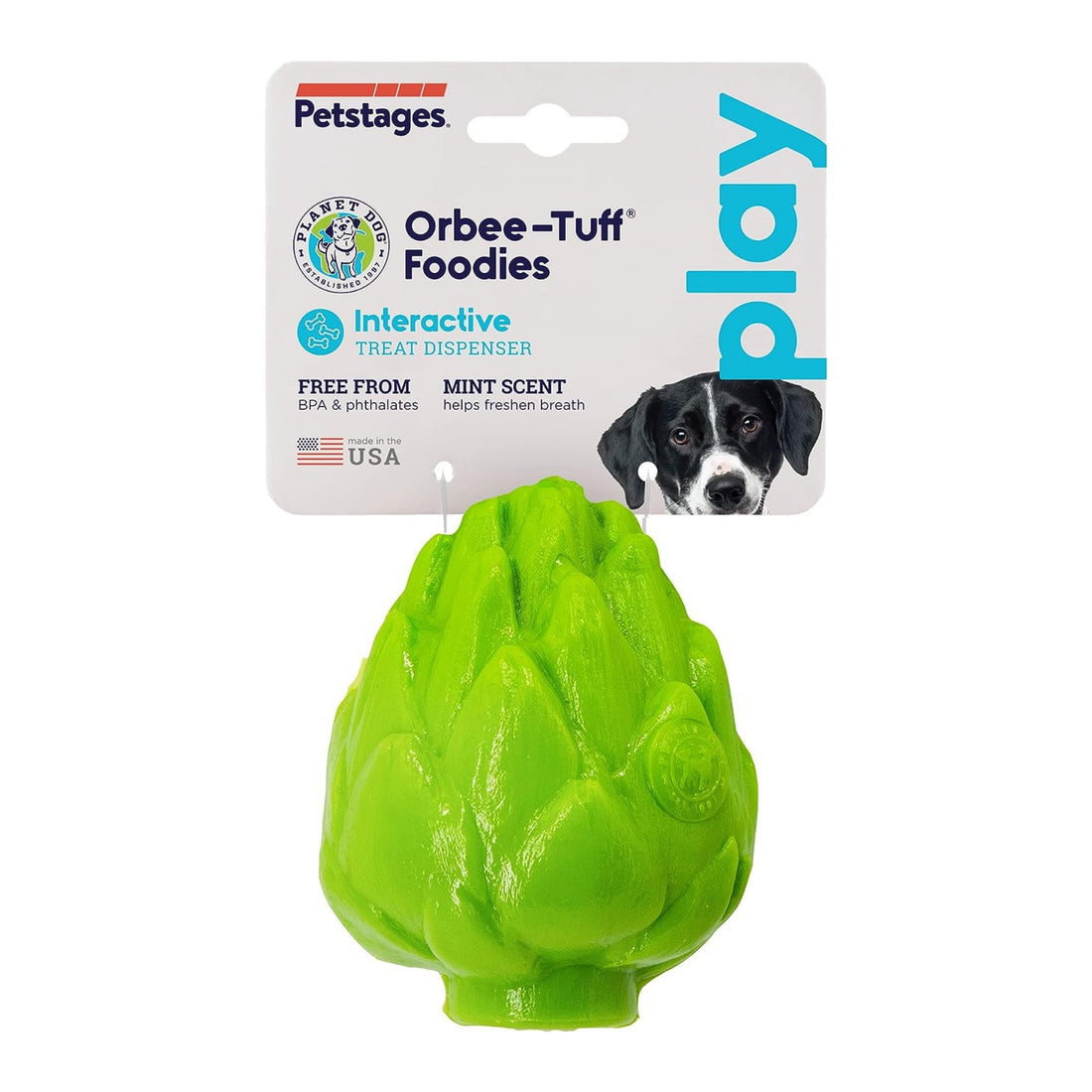 Planet Dog Orbee-Tuff Foodies Artichoke, giocattolo per cani