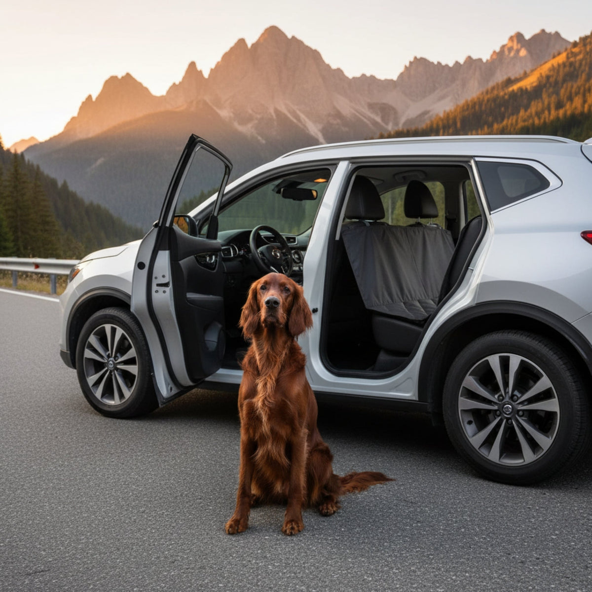 Pointer Autoschondecke für Rückbank by Doctor Bark – Premium Schutz, rutschfest &amp; waschbar für entspannte Autofahrten mit Hund - Woofshack