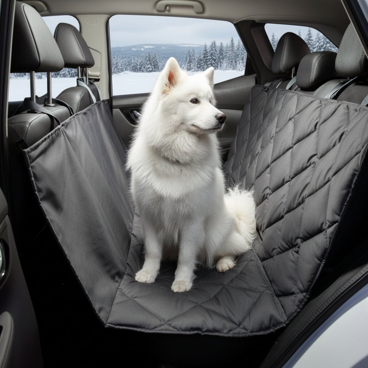 Pointer Autoschondecke für Rückbank by Doctor Bark – Premium Schutz, rutschfest &amp; waschbar für entspannte Autofahrten mit Hund - Woofshack