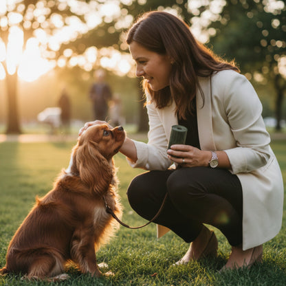 PoopyGo Hundekotbeutel biologisch abbaubar – Extra dick, reißfest &amp; auslaufsicher mit Lavendelduft für stressfreies Gassi gehen - Woofshack