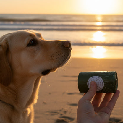PoopyGo Hundekotbeutel biologisch abbaubar – Extra dick, reißfest &amp; auslaufsicher mit Lavendelduft für stressfreies Gassi gehen - Woofshack