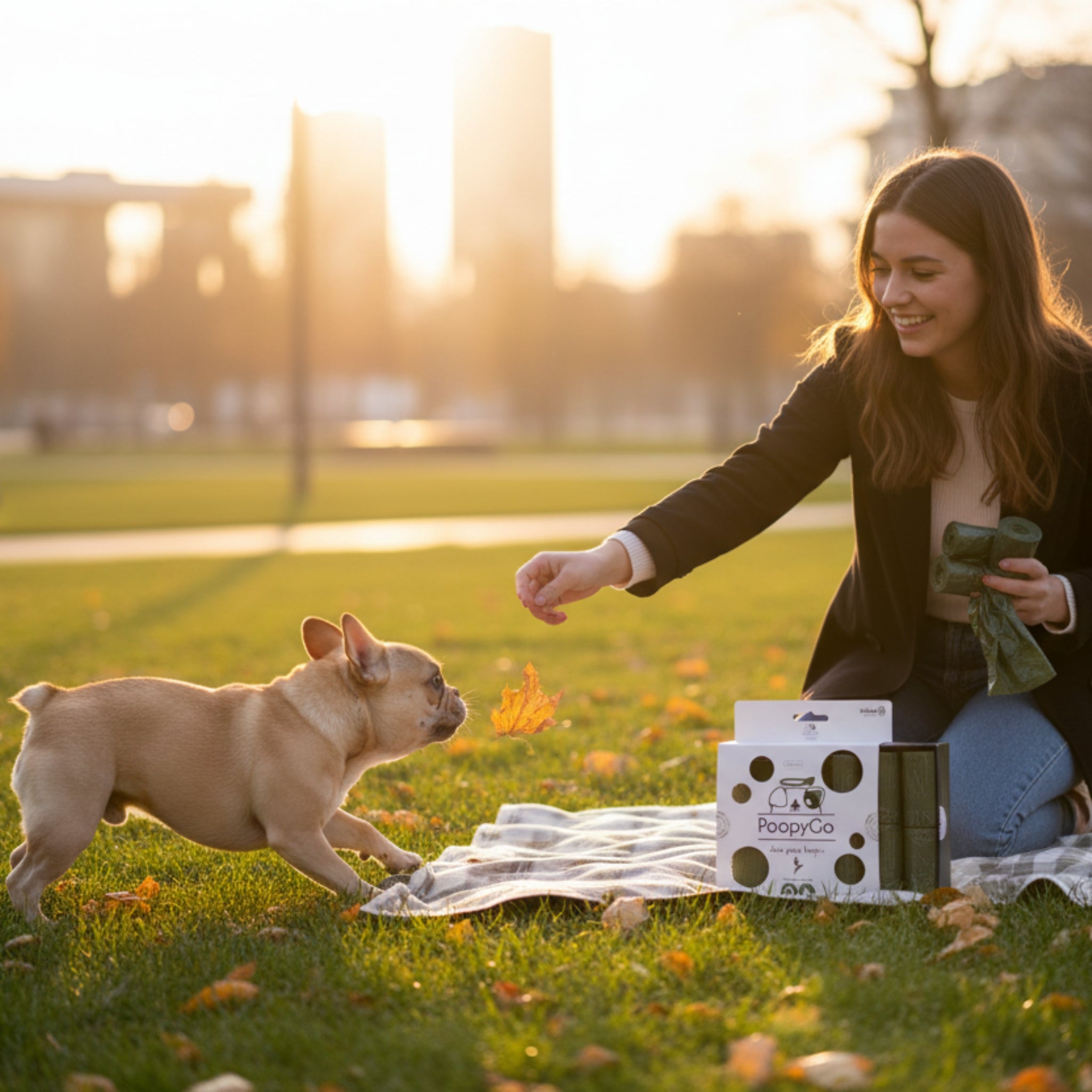 PoopyGo Hundekotbeutel biologisch abbaubar – Extra dick, reißfest &amp; auslaufsicher mit Lavendelduft für stressfreies Gassi gehen - Woofshack