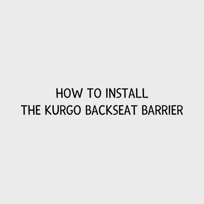 Video - How to install the Kurgo Backseat Barrier