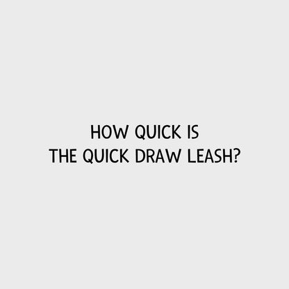 Video - How quick is the Quick Draw Leash
