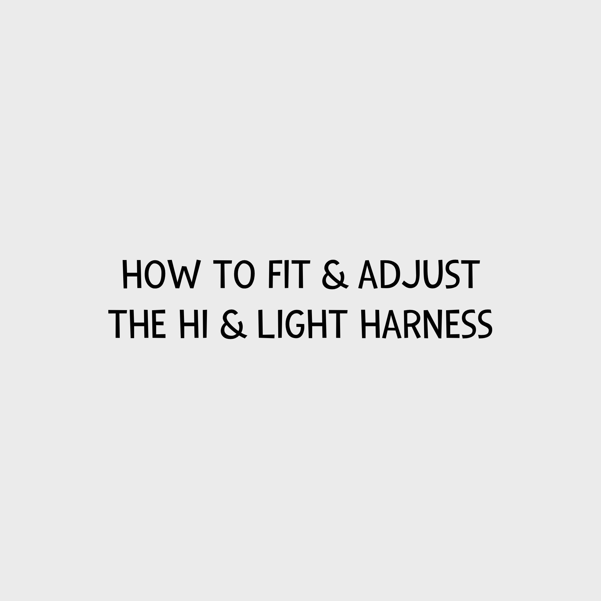 Video - How to Fit & Adjust the Ruffwear Hi & Light Harness