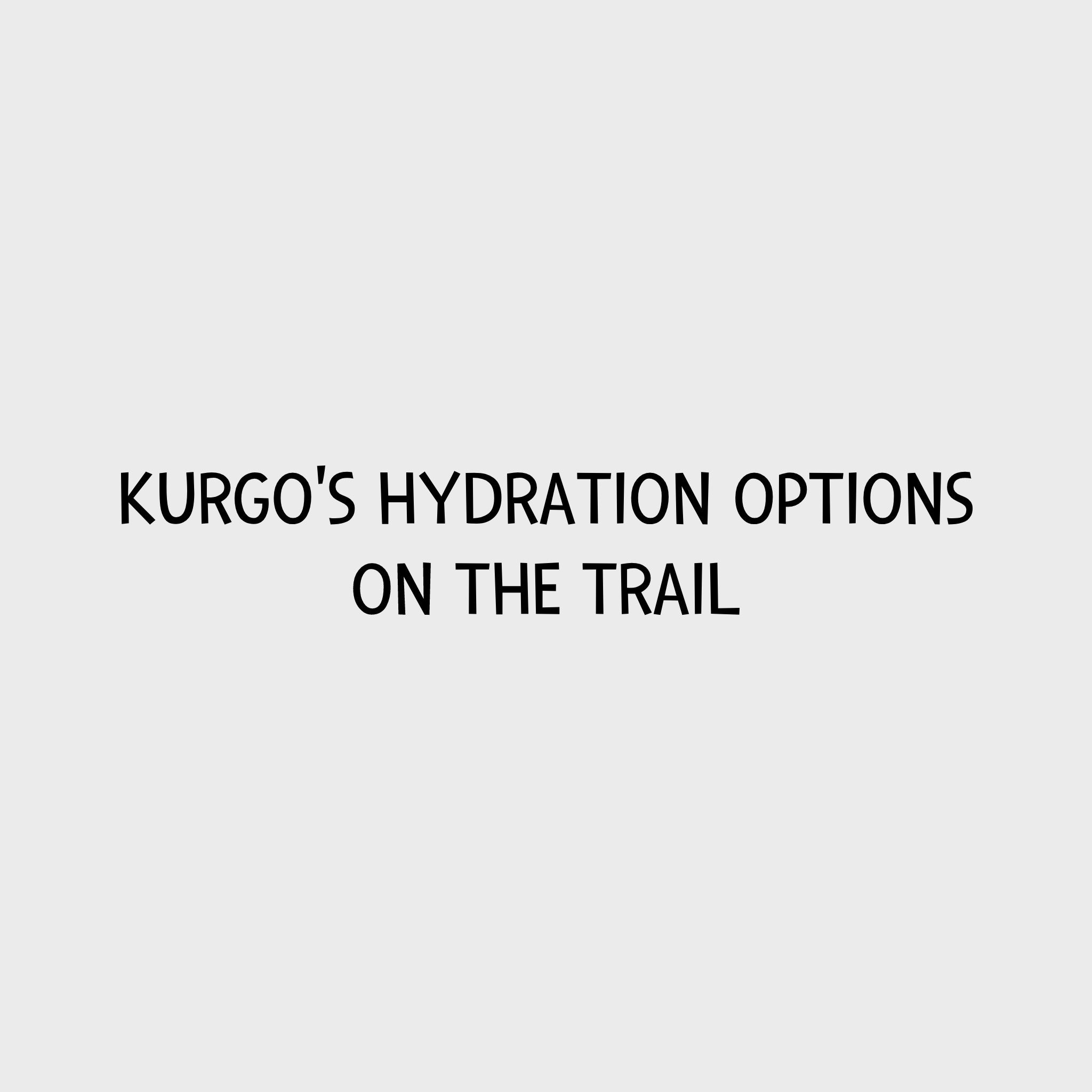 Video - Kurgo hydration options on the trail