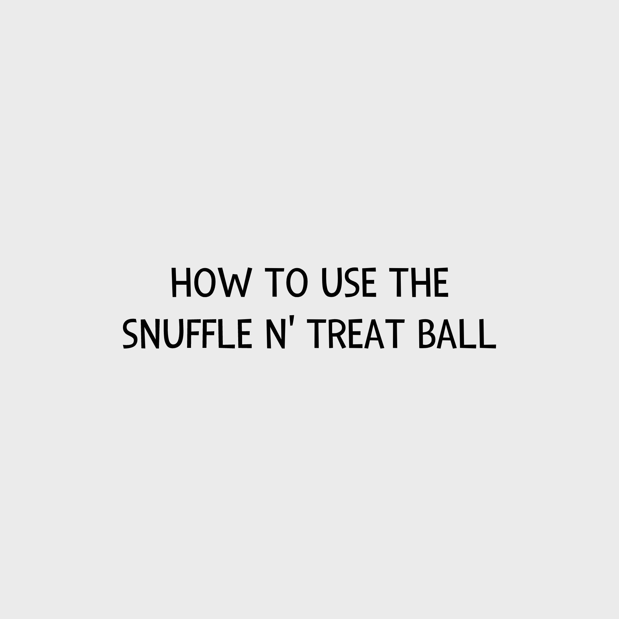 Video - Nina Ottosson Dog Snuffle N&