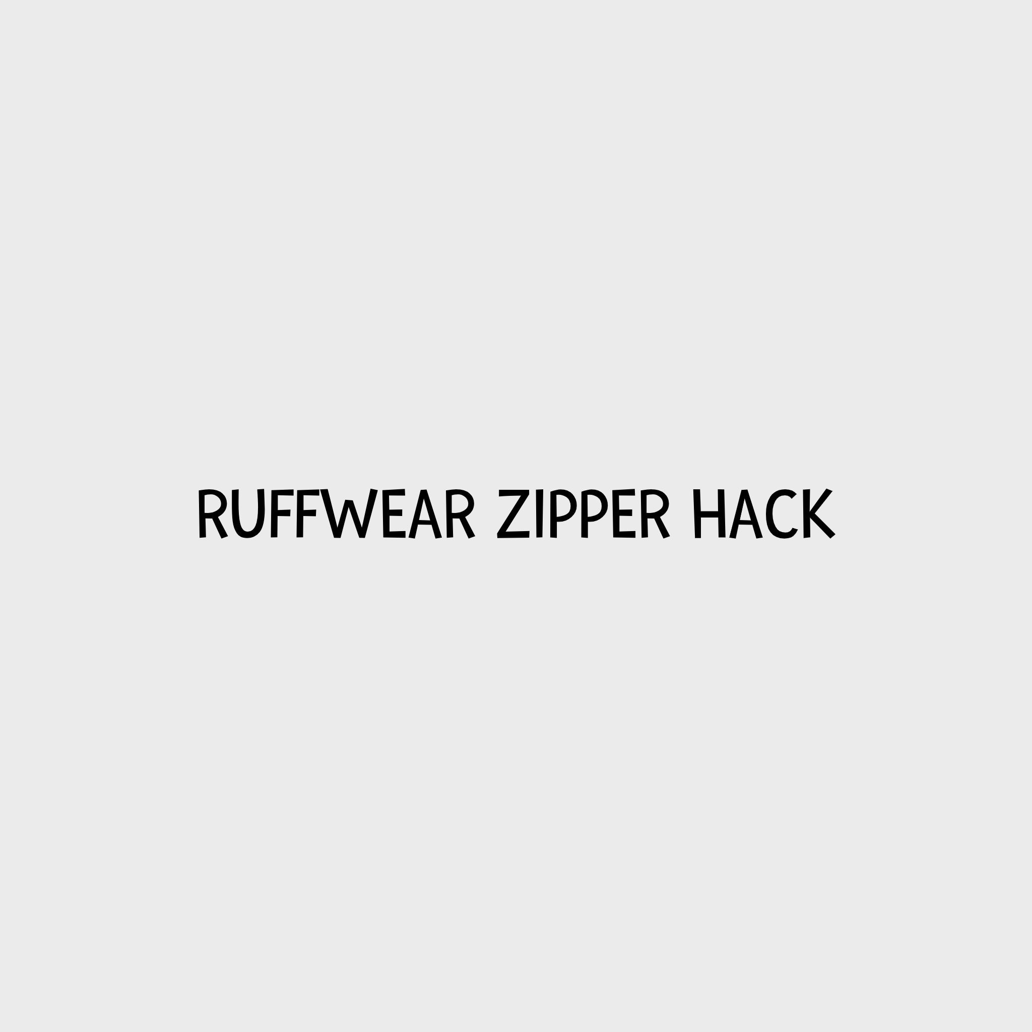 Video - Ruffwear Zipper Hack