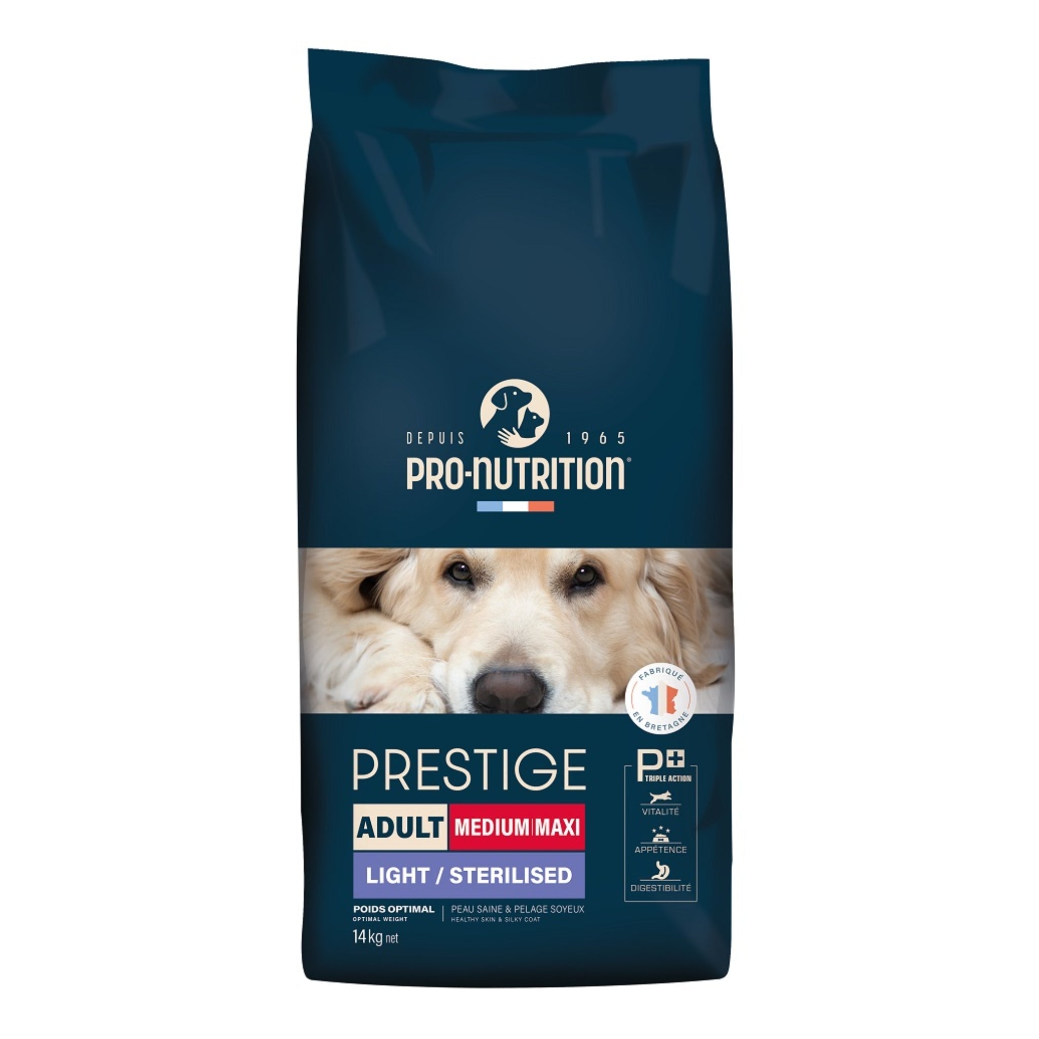 Pro - Nutrition Flatazor Prestige Adult Medium - Maxi Light &amp; Sterilised – Kalorienreduziertes Premium - Trockenfutter für übergewichtige und kastrierte Hunde zur Gewichtskontrolle - Woofshack