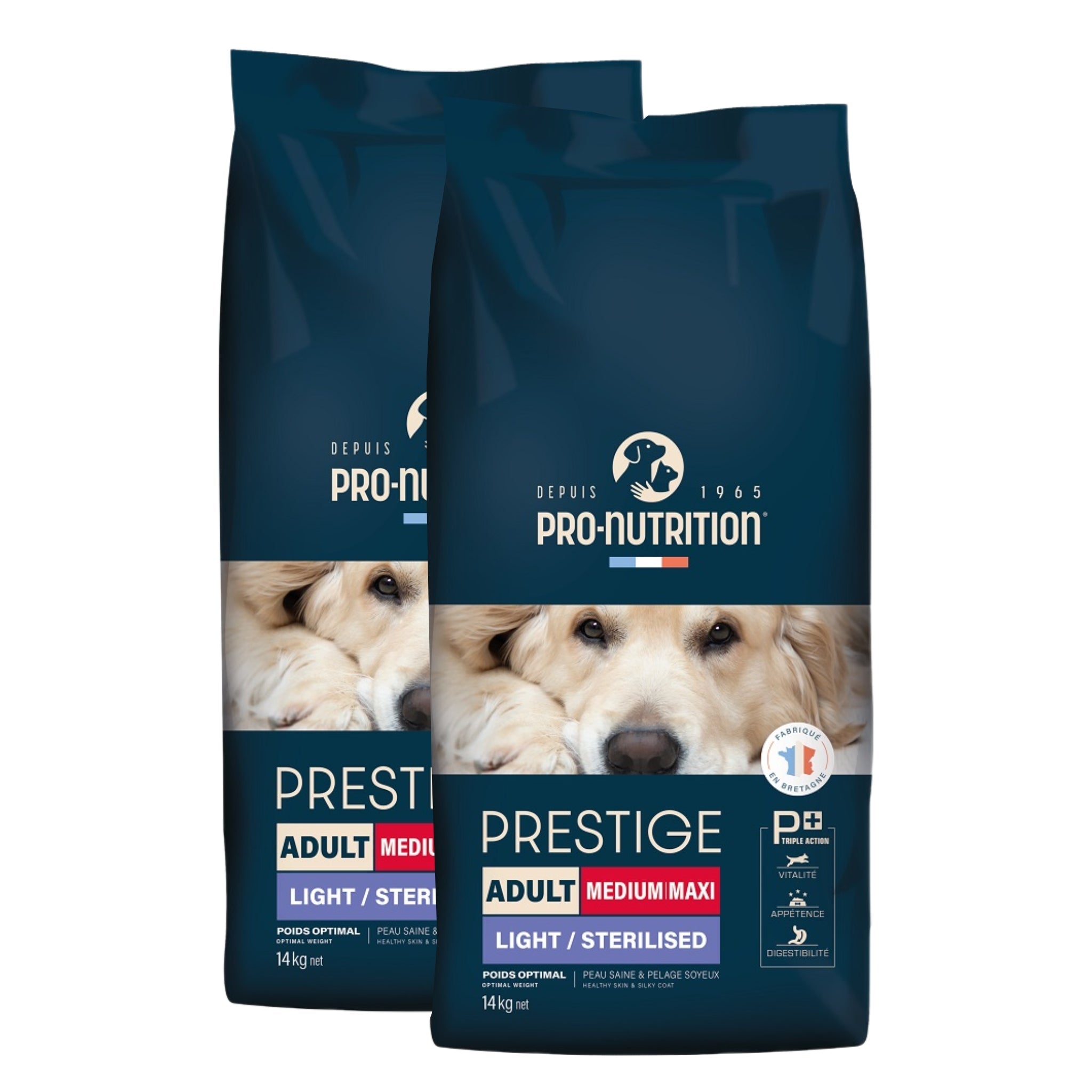 Pro - Nutrition Flatazor Prestige Adult Medium - Maxi Light &amp; Sterilised – Kalorienreduziertes Premium - Trockenfutter für übergewichtige und kastrierte Hunde zur Gewichtskontrolle - Woofshack