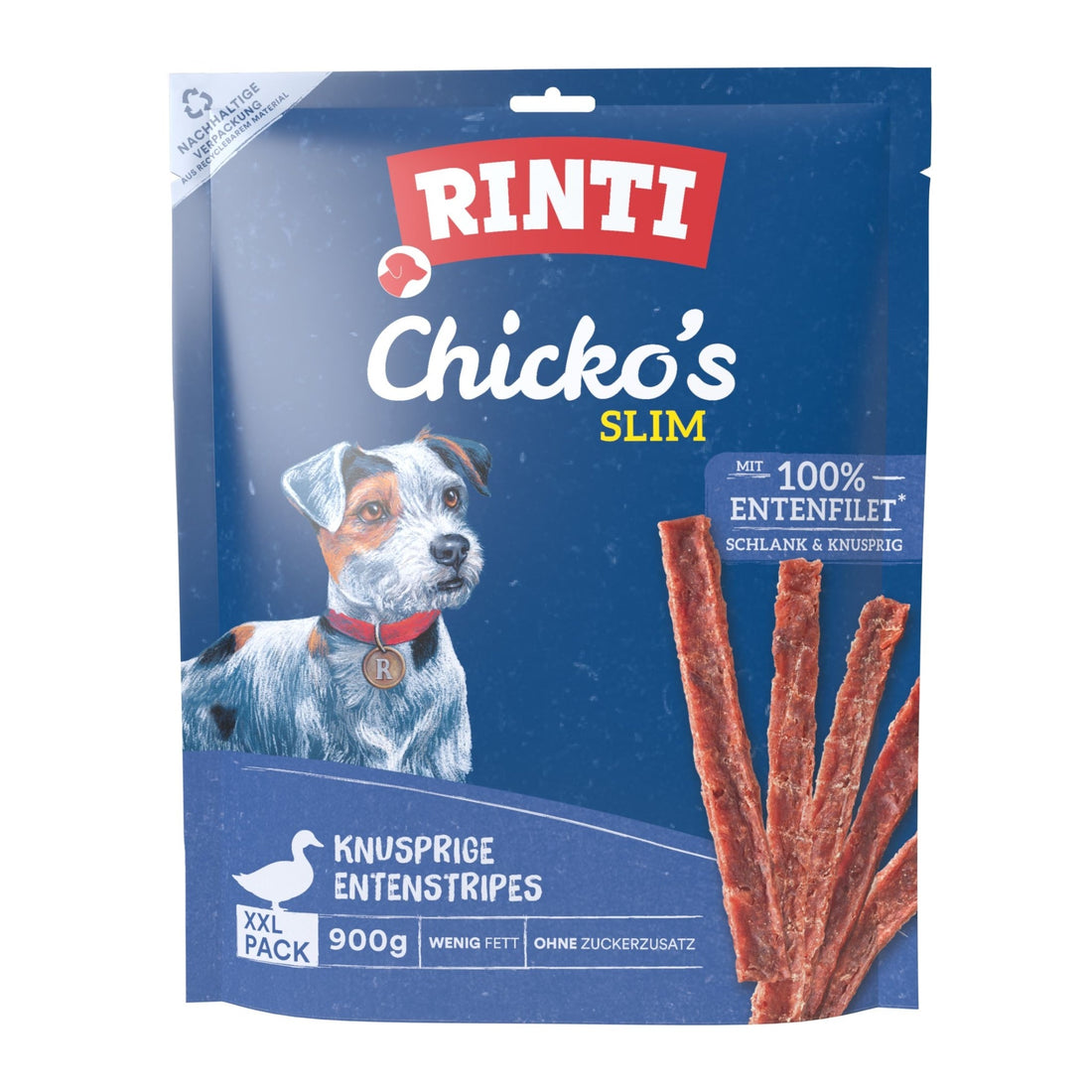 Rinti Chicko Slim Ente, Hundesnack - Woofshack