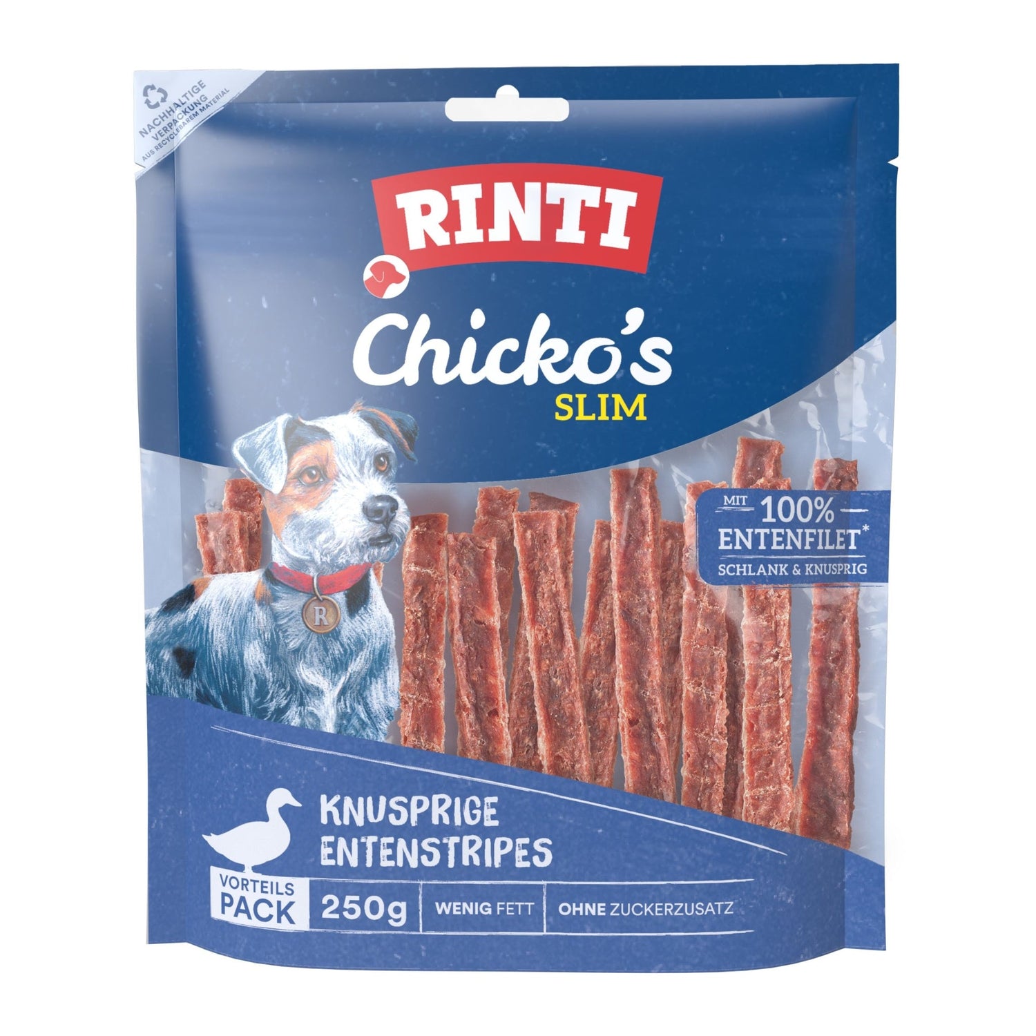 Rinti Chicko Slim Ente, Hundesnack - Woofshack
