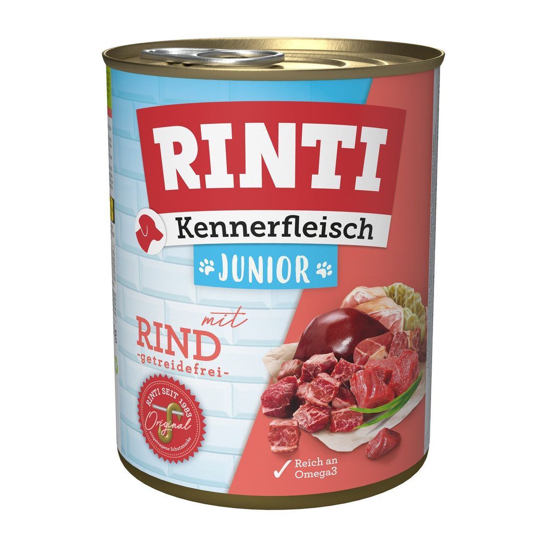 RINTI Kennerfleisch Junior mit Rind - Hunde Nassfutter - Woofshack