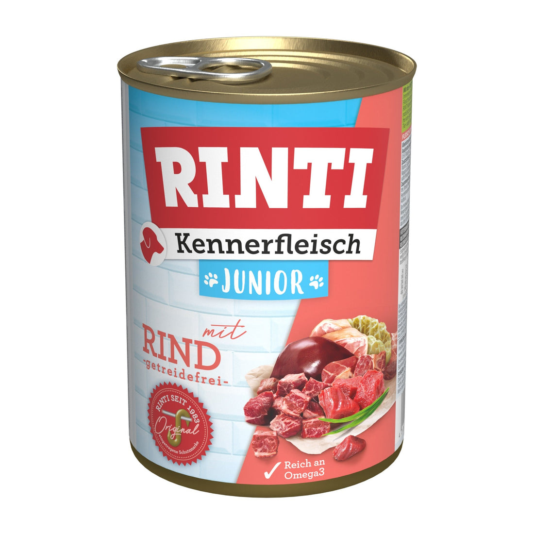 RINTI Kennerfleisch Junior mit Rind - Hunde Nassfutter - Woofshack