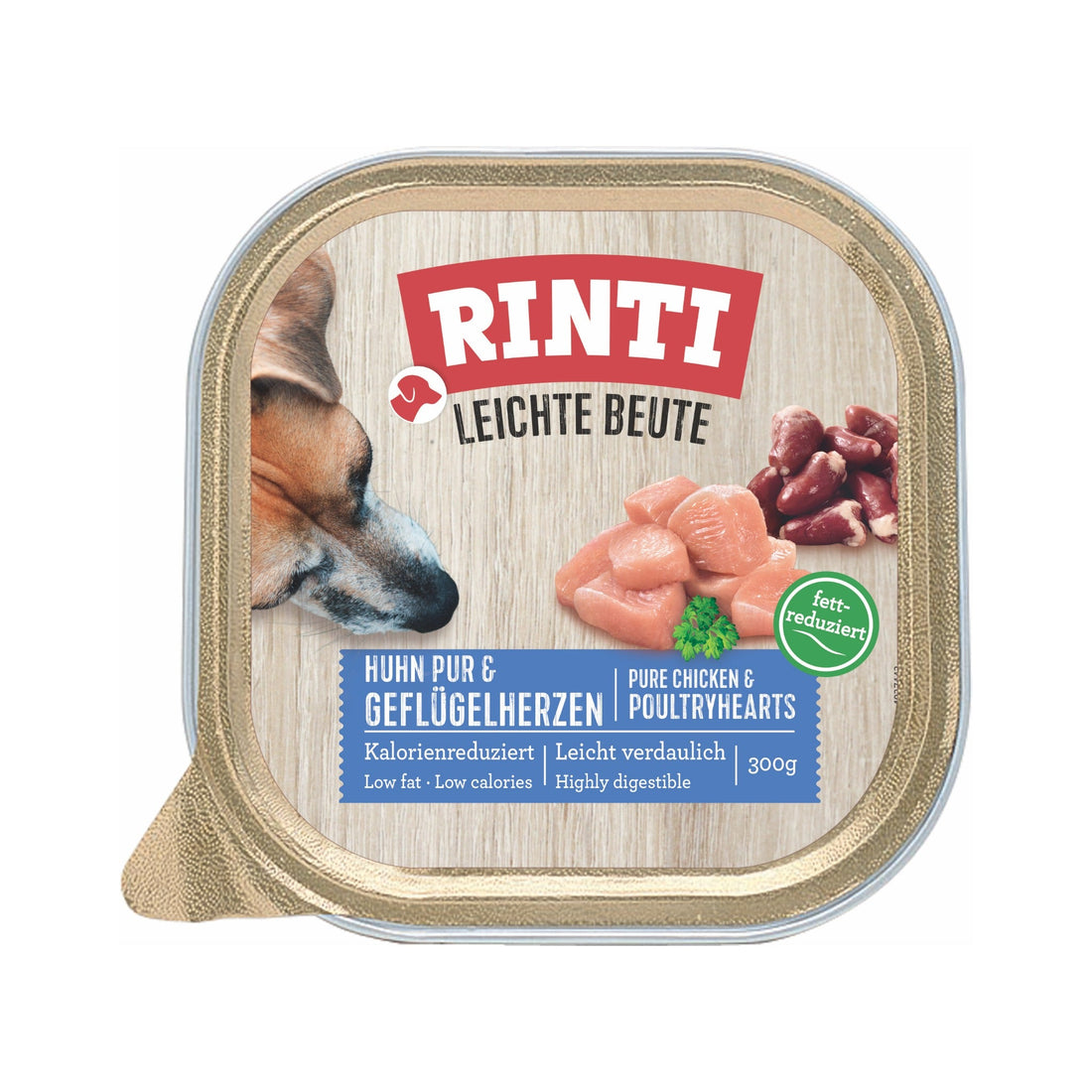 RINTI Leichte Beute Huhn Pur & Geflügelherzen - Hunde Nassfutter - Woofshack