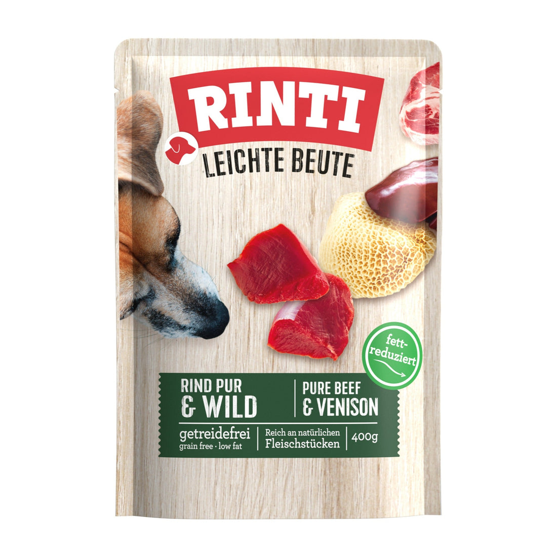 RINTI Pouch Leichte Beute Rind Pur & Wild - Hunde Nassfutter - Woofshack