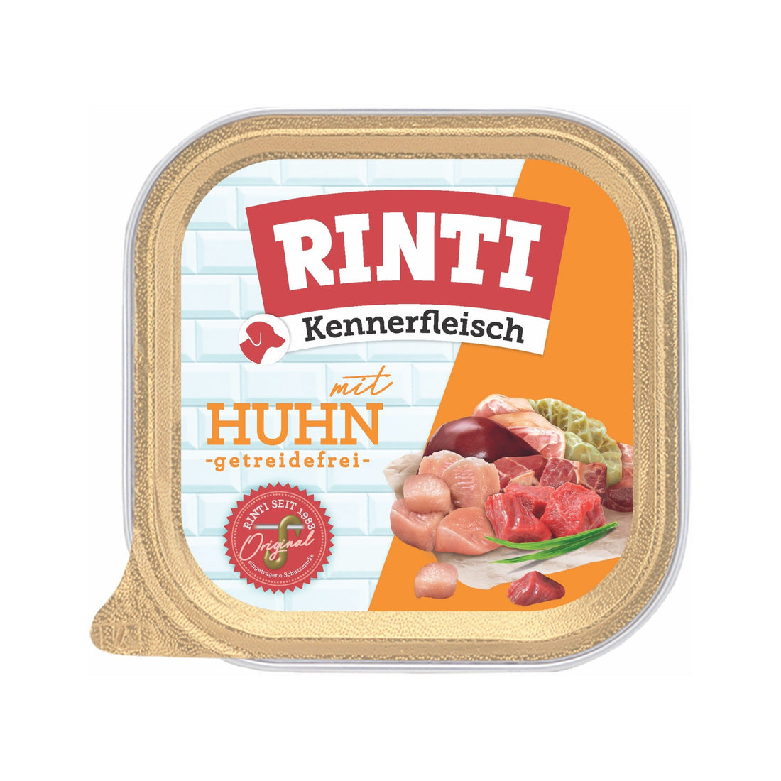 RINTI Schale Kennerfleisch mit Huhn - Hunde Nassfutter - Woofshack