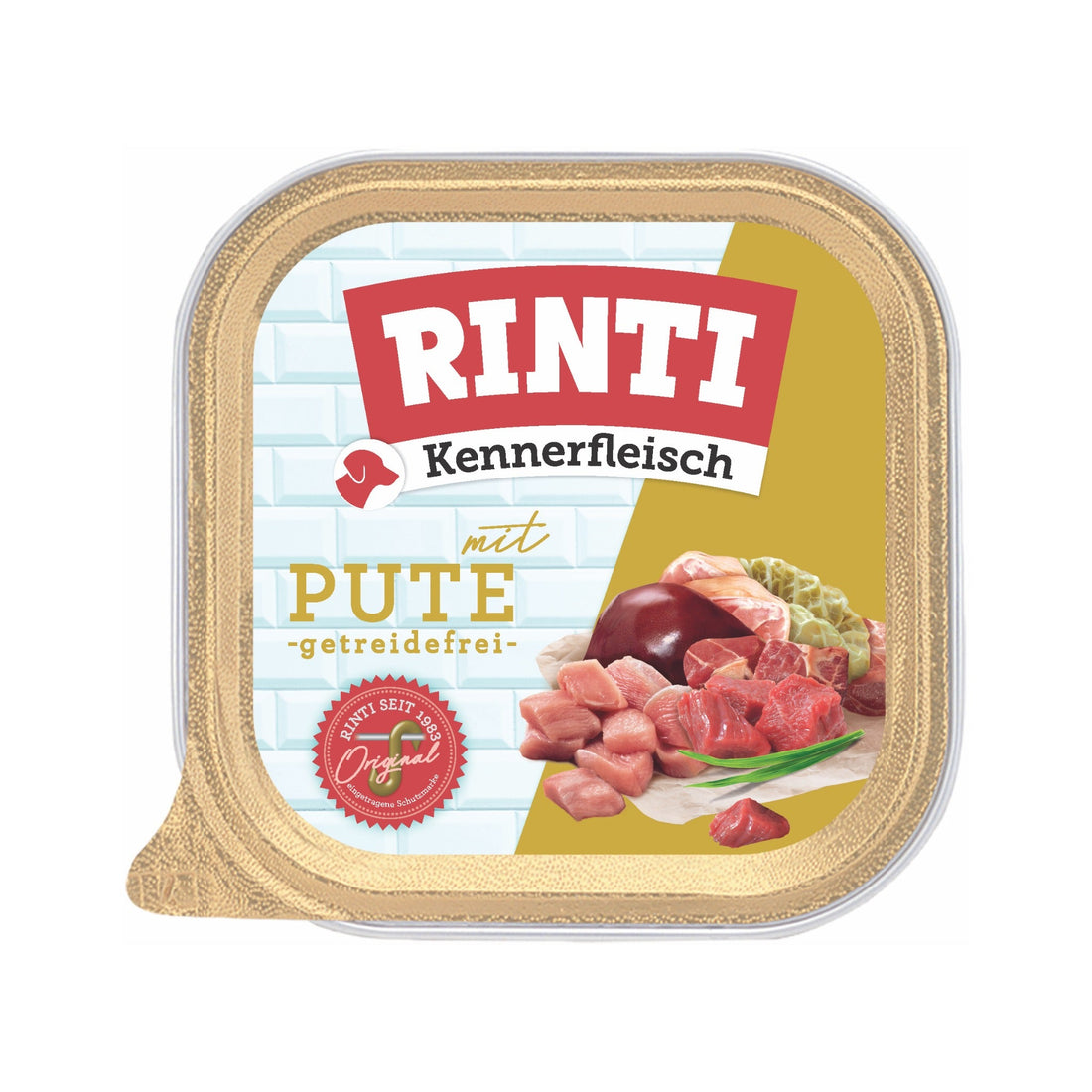 RINTI Schale Kennerfleisch mit Pute - Hunde Nassfutter - Woofshack