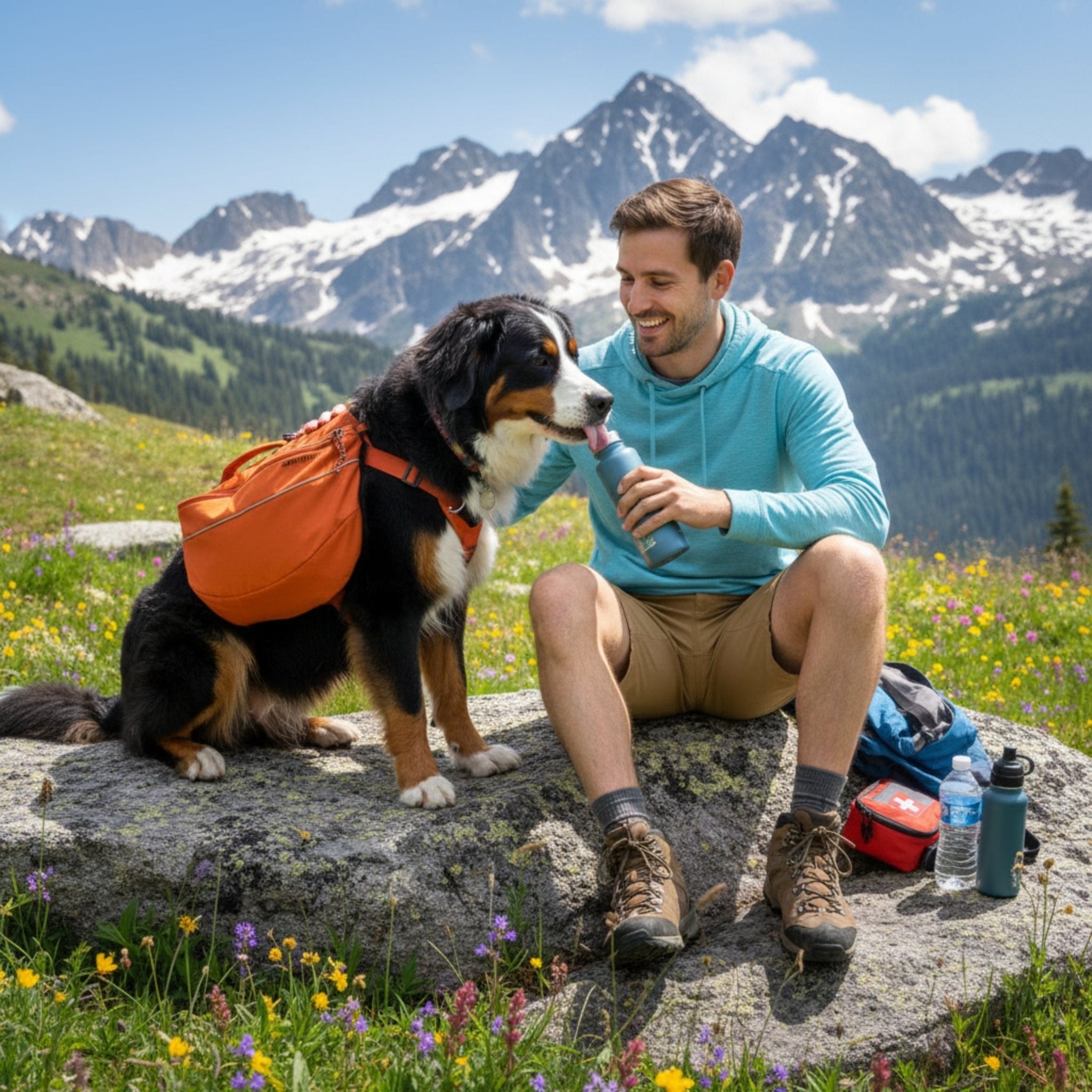 Ruffwear Approach Pack – Ergonomischer Hunderucksack mit Satteltaschen für aktive Hunde auf Trekking &amp; Wandertouren - Woofshack