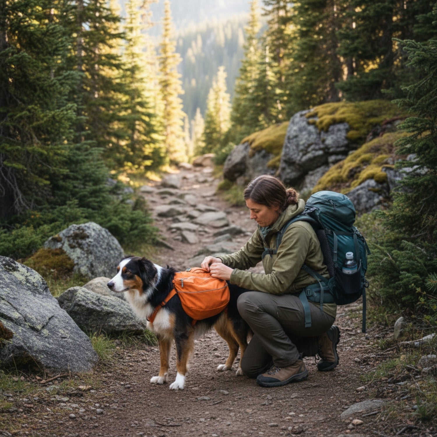 Ruffwear Approach Pack – Ergonomischer Hunderucksack mit Satteltaschen für aktive Hunde auf Trekking &amp; Wandertouren - Woofshack