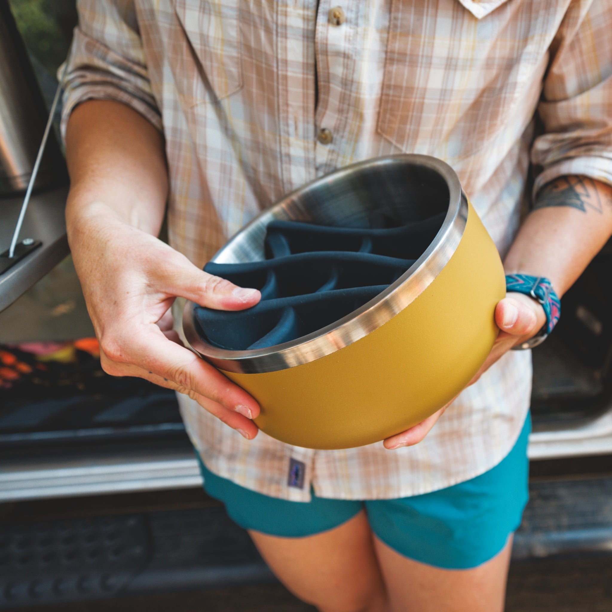 Ruffwear Basecamp Slow Feeder Insert – Anti - Schling - Einsatz für gesünderes Fressen &amp; bessere Verdauung - Woofshack