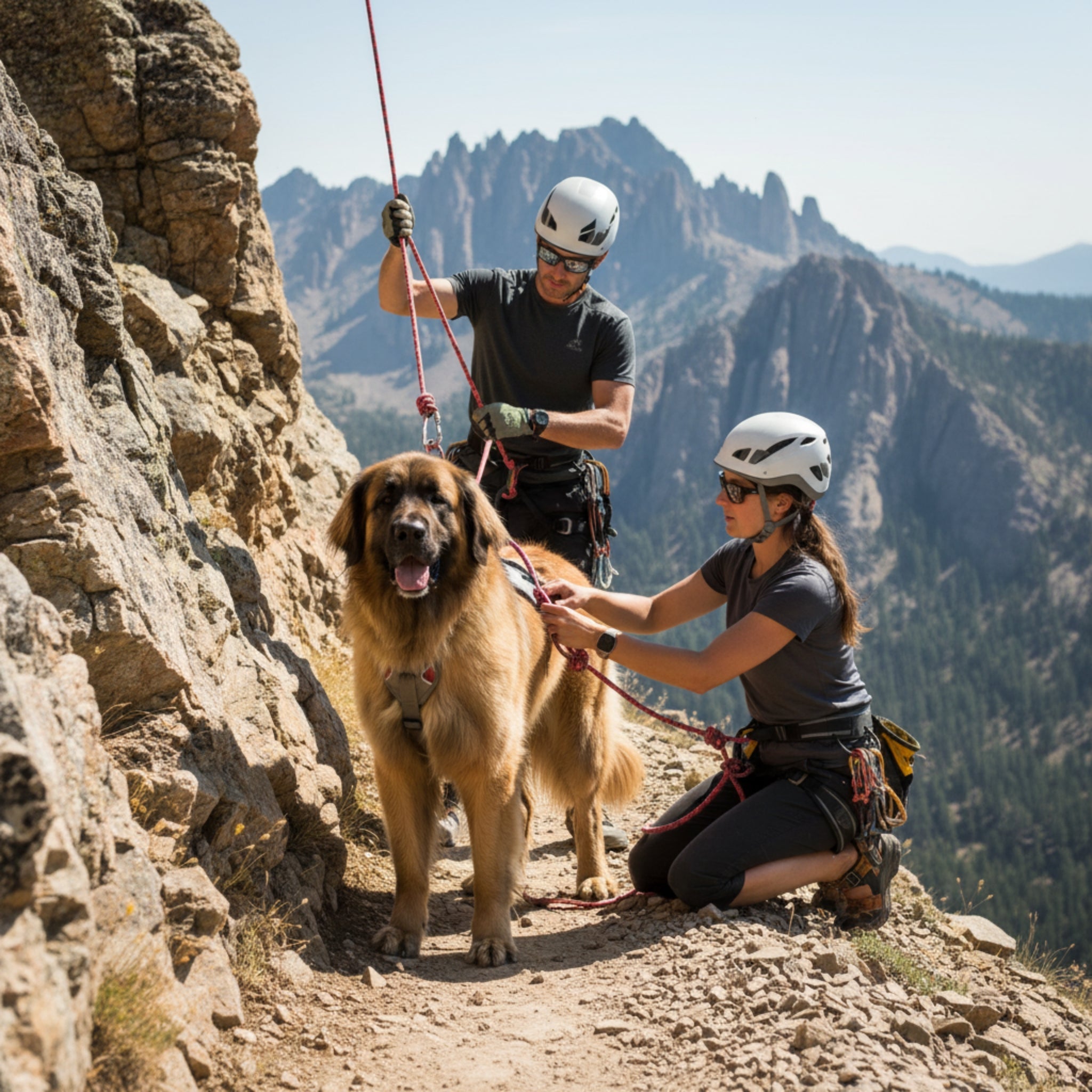 Ruffwear Doubleback Harness – Professionelles Abseilgeschirr für Hunde beim Klettern &amp; Bergsteigen - Woofshack