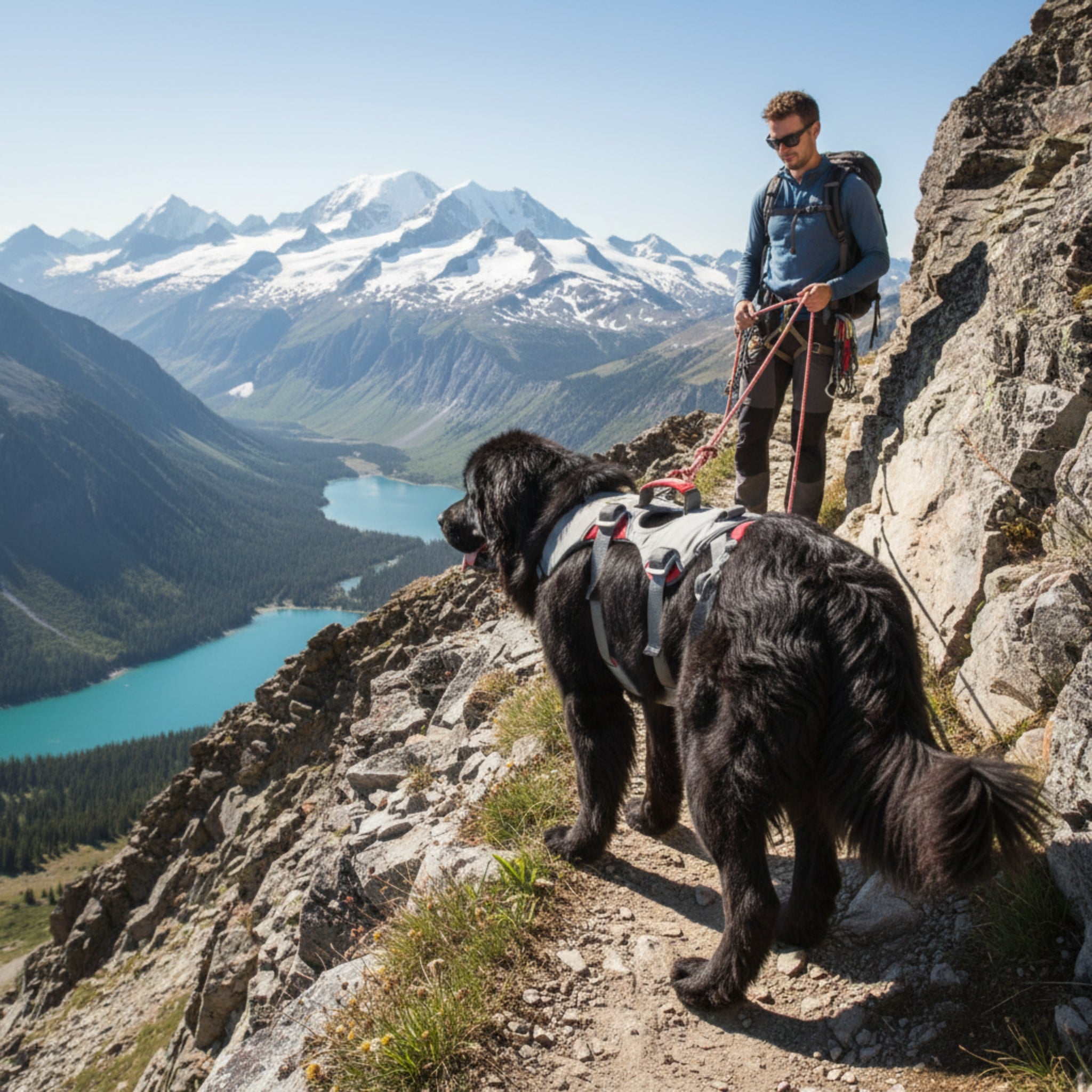 Ruffwear Doubleback Harness – Professionelles Abseilgeschirr für Hunde beim Klettern &amp; Bergsteigen - Woofshack