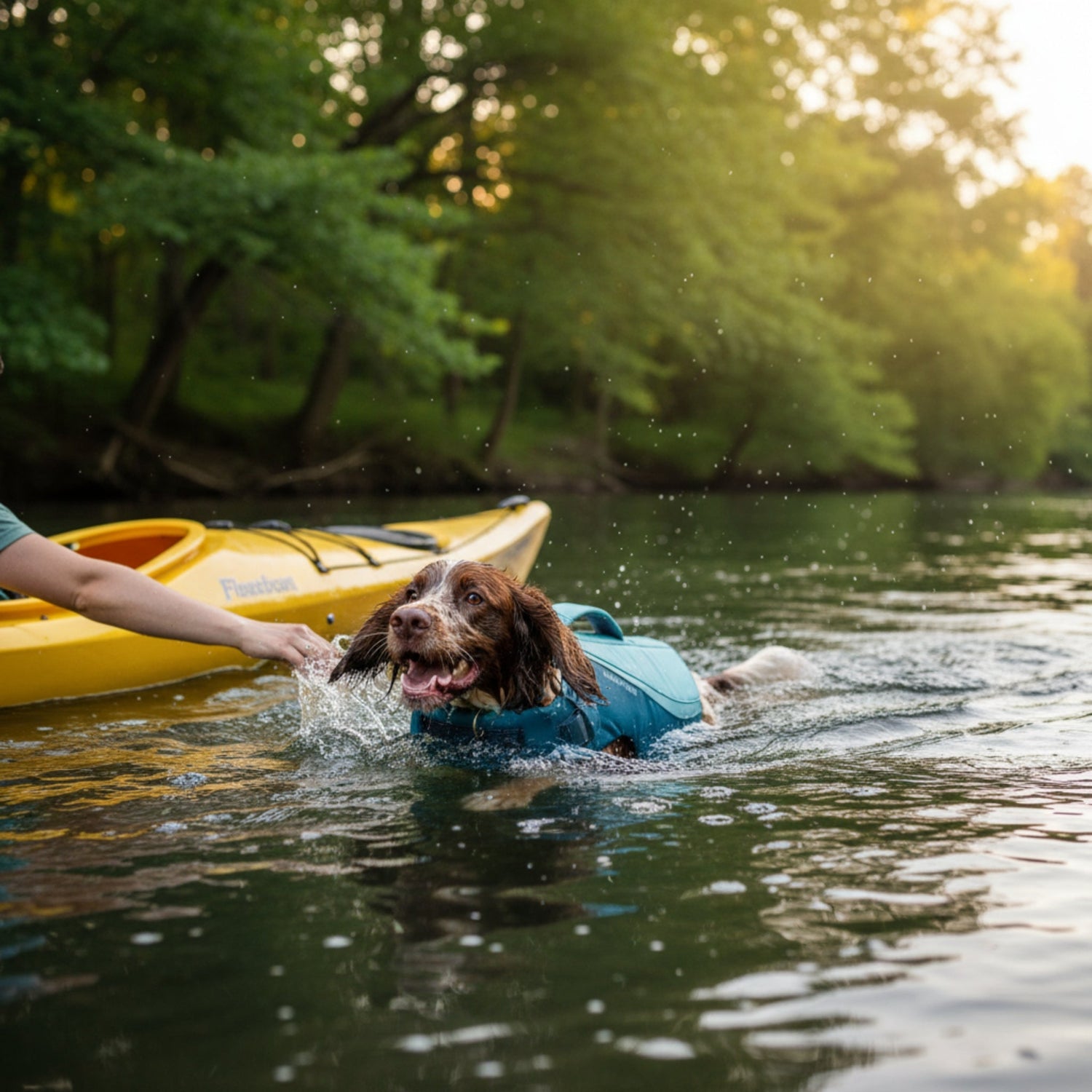 Ruffwear Float Coat Hundeschwimmweste – Maximaler Auftrieb &amp; Rettungsgriff für sicheres Schwimmen, Wassersport &amp; Bootstouren mit deinem Hund - Woofshack