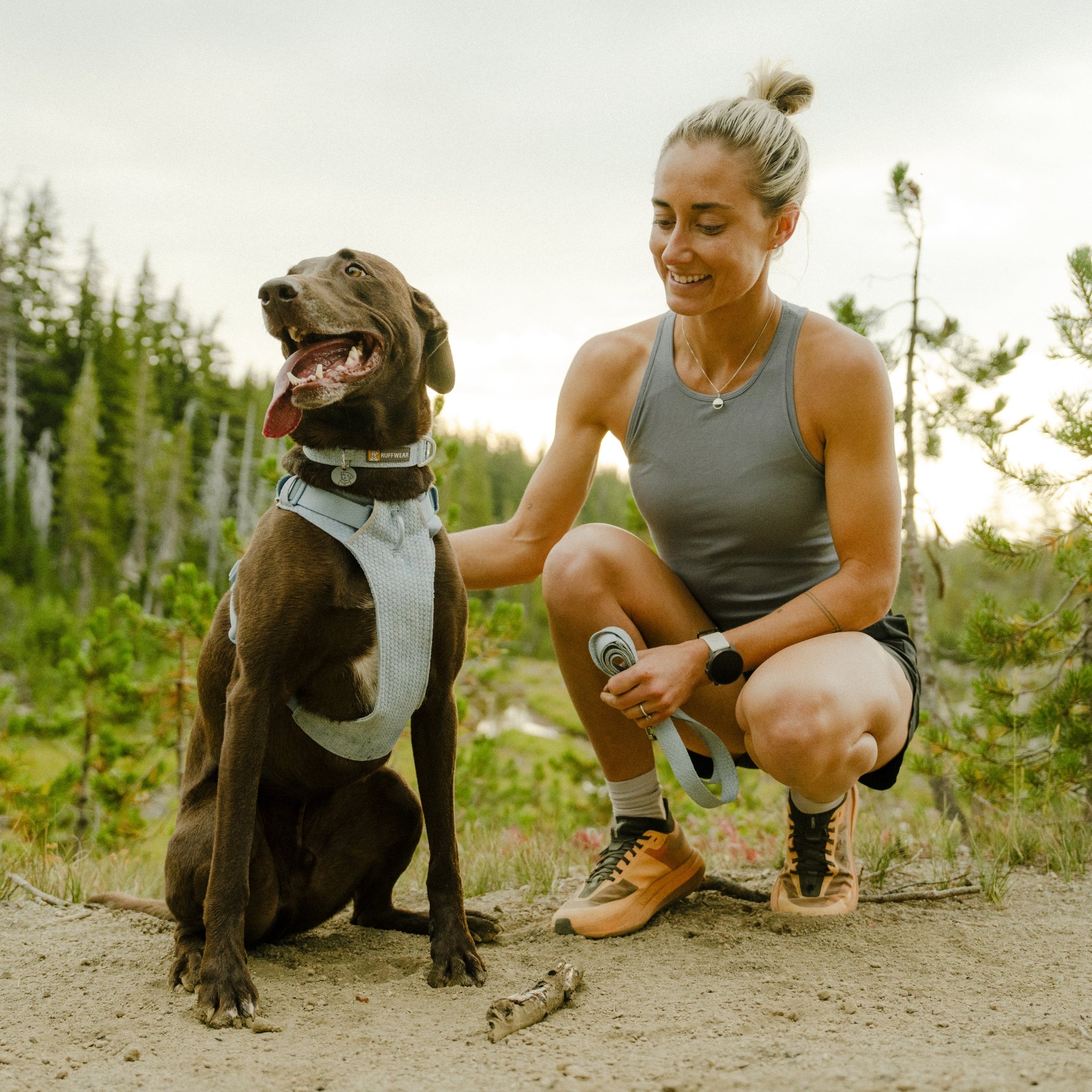 Ruffwear Front Range Flex Leash – Reflektierende Premium - Hundeleine mit weichem Griff für maximale Kontrolle und Komfort bei jedem Abenteuer - Woofshack
