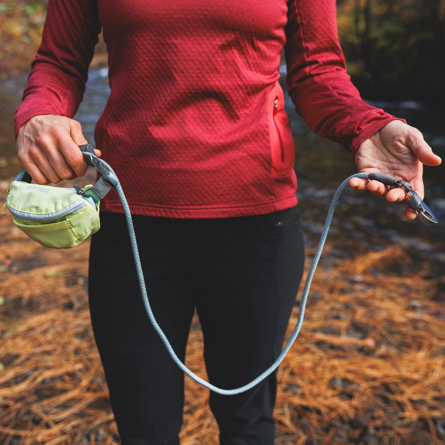 Ruffwear Hitch Hiker Leash – Premium Hüftleine mit verstellbarer Seilleine für freihändiges Wandern mit aktiven Hunden - Woofshack