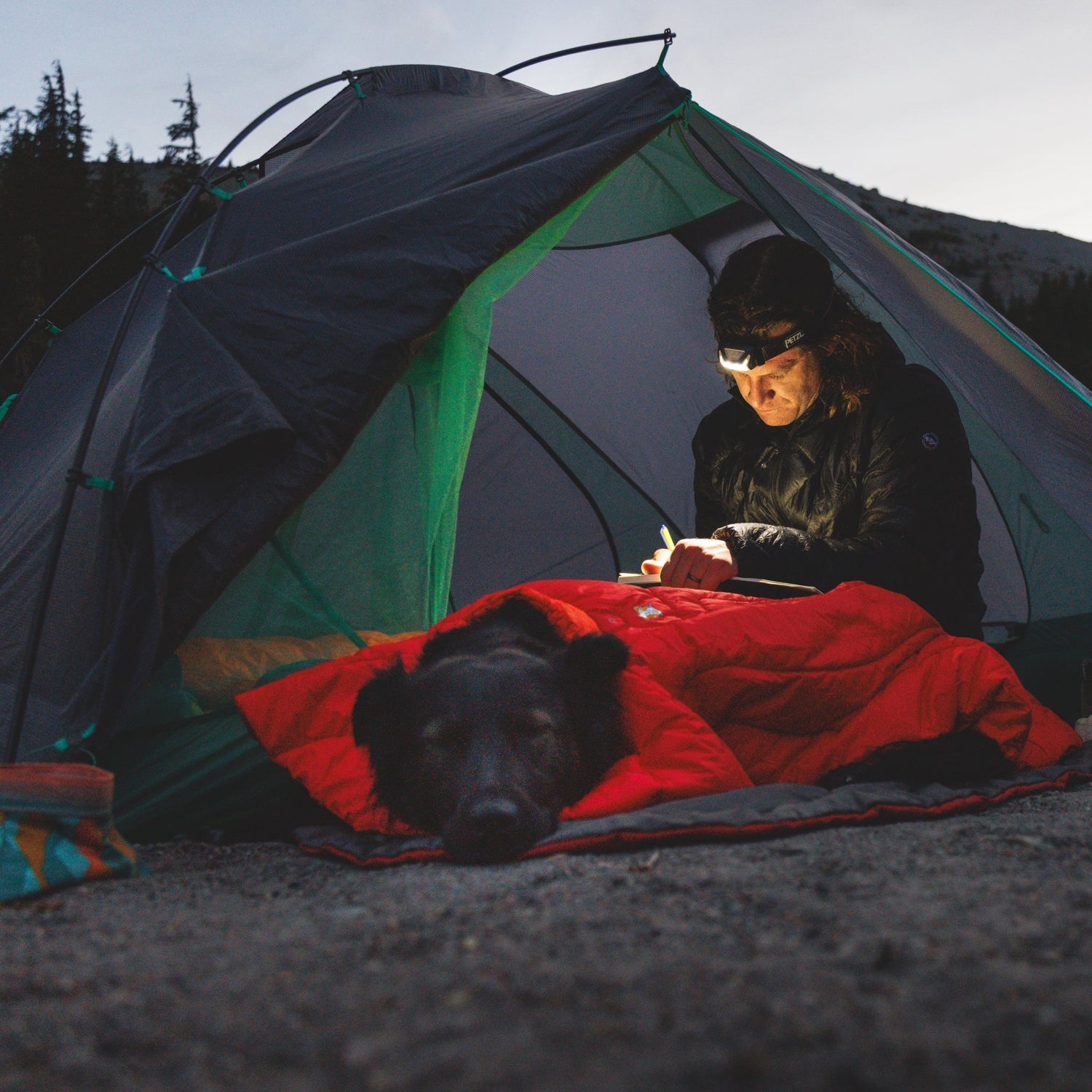 Ruffwear Palisades Sleep Poncho – Isolierter Outdoor - Schlafponcho für kalte Nächte und Camping - Abenteuer mit Hund - Woofshack