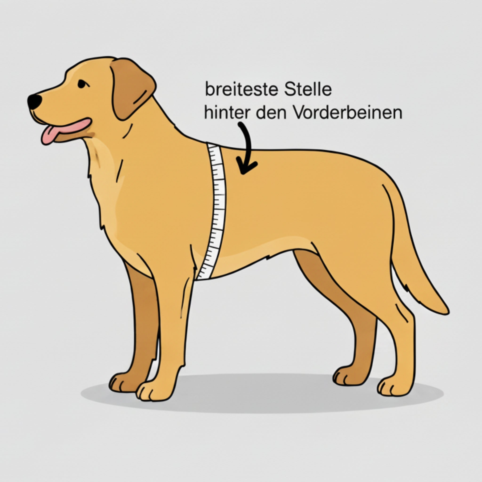 Brustumfang messen für Ruffwear Load Up Harness