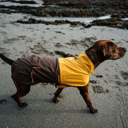 Ruffwear Sun Shower Hundemantel – Wasserdichter Outdoor-Regenmantel für Hunde | Schützt bei Wind &amp; Wetter, Sturm &amp; Schnee | Trockener Hund, glücklicher Mensch